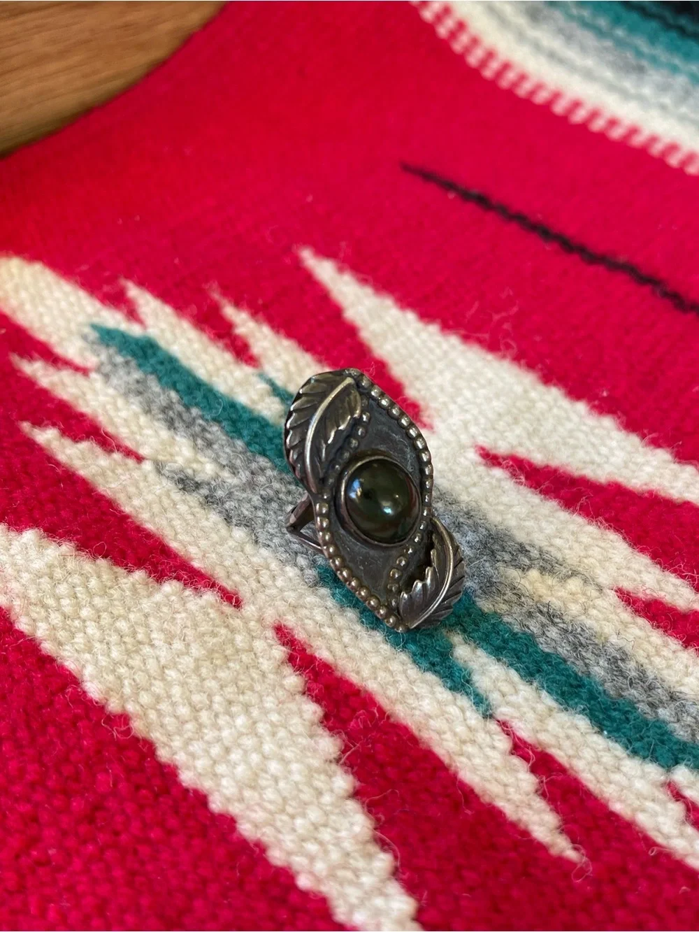 Large Vintage Estate Native Handmade Sterling Silver Statement Ring - Size 6.5